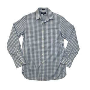 J Crew Shirt Men S Small Light Blue Cotton 80s 2 Ply Wrinkle Free Thompson Dress